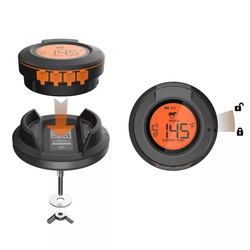 Grilldepot Smart Wireless Grill-Mountable Thermometer