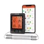Professional digital meat thermometer with Bluetooth connectivity and 4 probes!